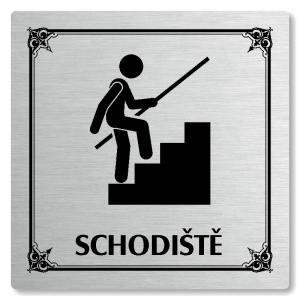 Schodiště, 148x148mm, stříbrná, Nebraska